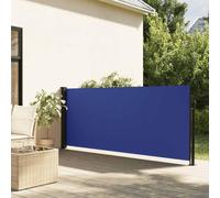 Ziaphsol Store latéral extensible bleu 120 x 600 cm, imperméable, résistant aux UV, brise-vue pour balcon, terrasse, jardin, protection contre le vent, l'extérieur