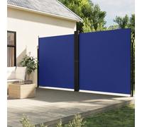 Ziaphsol Store latéral extensible bleu 200 x 600 cm, imperméable, résistant aux UV, brise-vue pour balcon, terrasse, jardin, protection contre le vent, l'extérieur