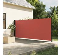 Ziaphsol Store latéral extensible rouge terre cuite 160 x 600 cm, imperméable, protection UV, pour balcon, terrasse, jardin, brise-vue et coupe-vent