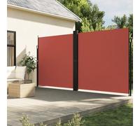 Ziaphsol Store latéral, extensible, rouge terre cuite, 220 x 1200 cm, imperméable, protection UV, polyester avec revêtement PU, pour balcon, terrasse, jardin