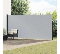 Ziaphsol Store latéral rétractable Gris 600 x 200 cm en Polyester, Armature Acier, Protection Soleil UV et Pluie pour Jardin terrasse Balcon Patio Cour, Fixation Simple avec manivelle