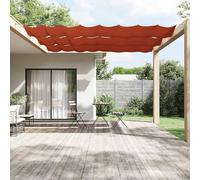 Ziaphsol Store vertical en terre cuite 60 x 1000 cm, tissu Oxford, imperméable, résistant aux UV, coupe-vent et brise-vue idéal pour balcon, jardin, terrasse, montage facile