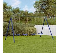Ziaphsol Structure de balançoire d'extérieur avec 4 sièges pour Jardin Enfant, Aire de Jeu Robuste en métal, Cadre en Acier Peint, idéale pour Cour récréation, crèche ou Parc