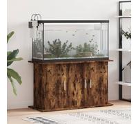Ziaphsol Support d'aquarium en bois de chêne fumé - 101 x 41 x 58 cm - Pour sous-vasque, armoire d'aquarium avec portes, étagère de rangement pour nourriture pour poissons et accessoires