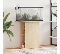 Ziaphsol Support d'aquarium en chêne Sonoma - 75 x 36 x 72,5 cm - Meuble bas pour aquarium, armoire avec étagère ouverte pour aquarium, bassin à poissons, terrarium, salon