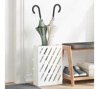 Ziaphsol Support de Parapluie Blanc en Acier 28 x 12 x 41 cm pour Entrée, Vestibule, Hall, Organisation Rangement Durable et Élégant pour Maison et Bureau