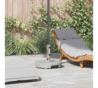 Ziaphsol Support de Parasol Gris en Granite Ø 45 cm avec Roues pour terrasse Jardin Patio, Base Robuste en Acier Inoxydable, Fixation Stable, Facile à déplacer, idéal pour extérieur