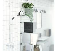Ziaphsol Support Porte-Serviette en Aluminium argenté 47x280 cm réglable pour Salle de Bain Douche Toilette et Cuisine, Support Mural ou sur Pied, Robuste et Durable