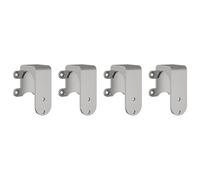 Ziaphsol Supports de dérivation pour portes de grange 4 pcs rails plats en acier inoxydable noir pour installation facile sur portes coulissantes, placards, portails, murs limités