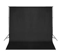 Ziaphsol Système de fond photo en aluminium 600 x 300 cm noir, avec perche télescopique, trépied, traverse et sac de transport pour studio portrait, vidéo produit