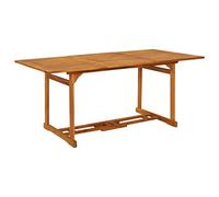 Ziaphsol Table à dîner de Jardin en Bois d'acacia Massif 180x90 cm pour terrasse Balcon Patio mobilier extérieur Robuste et Durable pour Repas Familial ou réception en Plein air