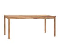 Ziaphsol Table à dîner de Jardin en Bois de Teck Solide 180x90 cm pour terrasse Balcon Patio mobilier extérieur Robuste avec Support pour Repas Famille et réception