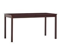 Ziaphsol Table à manger en pin massif pour cuisine et salle à manger, marron foncé, 140 x 70 x 73 cm, table de cuisine stable, table de salle à manger durable, montage facile, design minimaliste