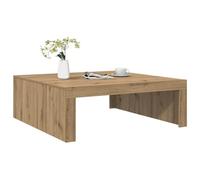 Ziaphsol Table Basse Artisanale en chêne Bois d'ingénierie 100x100x35 cm avec Surface Stable, Design Minimaliste pour Salon, terrasse ou Patio, idéale pour détente et décoration intérieure