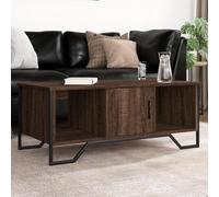 Ziaphsol Table Basse chêne Marron 100x51x40 cm Bois d'ingénierie Robuste avec Grand Espace de Rangement idéale pour Salon, Chambre ou terrasse, Facile à Nettoyer et multifonctionnelle
