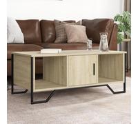 Ziaphsol Table Basse chêne Sonoma 100x51x40 cm Bois d'ingénierie Robuste avec Grand Espace de Rangement multifonctionnelle pour Salon ou Chambre à Coucher