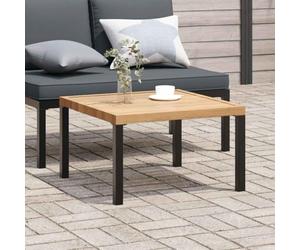 Ziaphsol Table basse de jardin, noire, 65 x 65 x 40 cm, en aluminium robuste, résistante aux intempéries, facile d'entretien, peu encombrante, stable, idéale pour balcon, terrasse, extérieur, camping