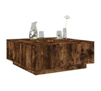 Ziaphsol Table Basse en Bois d'ingénierie chêne fumé 100x100x40 cm Robuste et multifonctionnelle idéale pour Salon, terrasse, Patio ou Espace extérieur pour détente et Repas Confortables