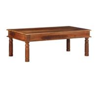 Ziaphsol Table Basse en Bois Massif d'acacia 110x60x40 cm avec Espace de Rangement Robuste pour Salon, mobilier élégant, Facile à Entretenir, pour la détente, la Relaxation et l'organisation