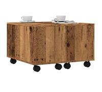 Ziaphsol Table Basse en Vieux Bois 60x60x38 cm en Bois d'ingénierie Robuste pour Salon, terrasse ou Patio, idéale pour détente, Repas ou Relaxation en Famille ou Entre Amis