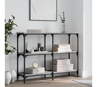 Ziaphsol Table Console Sonoma Gris 100x29x75 cm Bois d'ingénierie métal Cadre Design Moderne pour entrée Salon Couloir Rangement Stable