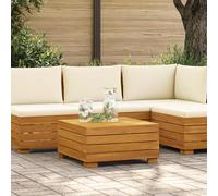 Ziaphsol Table d’appoint de Jardin en Bois d’Acacia Massif Marron, Module pour canapé Fauteuil Pouf Angle, Assise extérieure terrasse Balcon Patio véranda Lounge