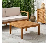 Ziaphsol Table d’appoint en Bois d’Acacia Massif Naturel 60 x 60 x 30 cm, Structure Stable, Facile a Nettoyer, Usage Exterieur pour Jardin, terrasse, Balcon, Patio, aménagement Lounge
