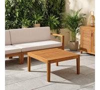 Ziaphsol Table d’extérieur en Bois d’Acacia Massif Naturel 60 x 60 x 30 cm, Structure Stable pour Jardin terrasse Balcon Patio véranda Lounge, Facile à Nettoyer et Assemblage requis