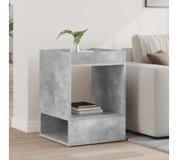 Ziaphsol Table d'appoint en Bois d'ingénierie Gris béton 40 x 40 x 56 cm Meuble Basse Moderne pour Salon Chambre avec Espace de Rangement Pratique Design Industriel