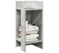 Ziaphsol Table d'appoint Moderne en Bois d'ingénierie Gris béton avec étagères, Support de Rangement pour Salon, Chambre ou entrée, Meuble Basse Polyvalent et Design Industriel