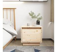 Ziaphsol Table de chevet en pin massif, 35 x 34 x 32 cm, élégante table d'appoint pour chambre et salon, pour ranger des livres