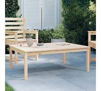 Ziaphsol Table de jardin 121 x 82,5 x 45 cm en bois de pin massif résistant aux intempéries Table d'extérieur stable pour jardin, terrasse, balcon, pique-nique, salon, peu encombrant, facile