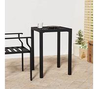 Ziaphsol Table de jardin anthracite 50 x 50 x 72 cm en acier robuste, résistante aux intempéries et facile d'entretien, idéale pour terrasse, balcon, jardin, extérieur, camping, pique-nique, stable
