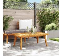 Ziaphsol Table de jardin en bois d'acacia massif 90 x 55 x 35 cm, résistante aux intempéries, durable, pour terrasse, jardin, piscine, balcon, extérieur, salon, utilisation modulaire, imperméable