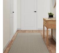Ziaphsol Tapis aspect sisal, platine, 80 x 200 cm, antidérapant, lavable, facile d'entretien, moderne, confortable, polyvalent pour couloir, salon, chambre à coucher, extérieur, balcon et terrasse