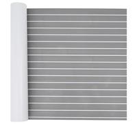 Ziaphsol Tapis de Bateau Rayé Gris Clair et Blanc 240 x 90 cm EVA résistant à l'eau pour extérieur, Solution de Sol Durable et Facile à Installer pour Bateau, Patio ou terrasse