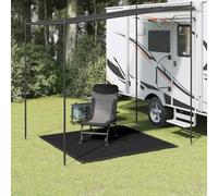 Ziaphsol Tapis de Tente 200x200 cm Noir en polyéthylène Haute densité résistant aux intempéries, idéal pour Camping randonnée, abri, Bivouac, avec œillets intégrés pour Fixation et découpe Facile