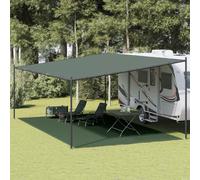 Ziaphsol Tapis de tente - 400 x 700 cm - Vert foncé - En polyéthylène haute densité - Avec œillets aux 4 coins - Tapis de sol pour camping, terrasse, caravane, auvent, résistant aux intempéries et