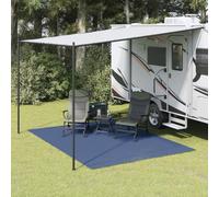 Ziaphsol Tapis de tente bleu 3,5 x 2,5 m en maille polyester avec revêtement en mousse PVC, bâche de sol antidérapante pour tente, caravane et auvent, pliable pour camping et voyage