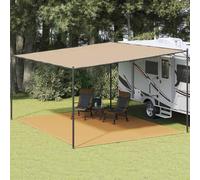 Ziaphsol Tapis de tente en polyéthylène haute densité - 400 x 500 cm - Résistant aux intempéries et respirant - Avec œillets à 6 points - Tapis de sol pour tente, terrasse et auvent de caravane