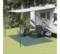 Ziaphsol Tapis de tente vert 3,5 x 2,5 m en maille polyester avec revêtement en mousse PVC, bâche de sol antidérapante pour tente, caravane et auvent, pliable pour camping et voyage