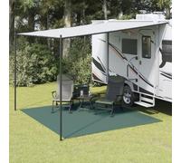 Ziaphsol Tapis de tente vert 3 x 3 m en polyester PVC avec revêtement en mousse comme tapis de sol antidérapant pour camping, auvent, caravane, extérieur