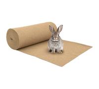 Ziaphsol Tapis pour rongeurs en chanvre 1 x 25 m, épaisseur 5 mm, découpable pour sol de cage et boîte de transport, anti-humidité, faible odeur, pour lapins, cochons d'Inde et hamsters