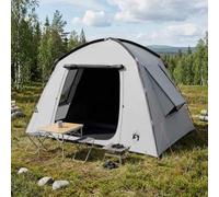 Ziaphsol Tente de cabane avec toit, blanc, occultant, polyester, 210 x 210 x 138 cm, imperméable, pliable, ouverture d'air, pour camping, randonnée, trekking, extérieur, festival, tente familiale