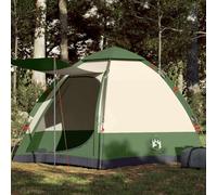 Ziaphsol Tente de Camping Cabine 4 Personnes Vert avec système de libération Rapide, légère, adaptée aux randonnées, Festivals et activités Outdoor en Famille ou Entre Amis