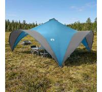 Ziaphsol Tente de fête Bleu 600 x 600 x 400 cm Polyester et Acier pour événements extérieurs abri Robuste avec auvent détachable, Ventilation moustiquaire, Facile à Monter et Transporter