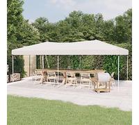 Ziaphsol Tente de fête pliable - Blanc - 3 x 6 m - Tonnelle de jardin - Tonnelle pliante - Pergola - Auvent - Imperméable - Stable - Résistant aux intempéries - Protection UV - Pour jardin, terrasse