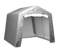 Ziaphsol Tente de rangement - 240 x 240 cm - Gris acier - Polyéthylène - Multifonction - Abri à outils pour vélo - Rangement - Rangement - Ordre et protection contre les intempéries