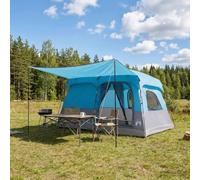 Ziaphsol Tente familiale avec Toit Bleu x x Polyester résistante aux intempéries pour Camping randonnée Bivouac abri Portable avec Ventilation moustiquaire et arceaux