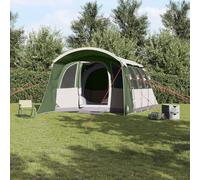 Ziaphsol Tente familiale avec Toit Vert et Blanc x x, abri Portable résistante à l'eau et UV, idéale pour Camping, Jardin, Festival, randonnée, avec arceaux et Sardines